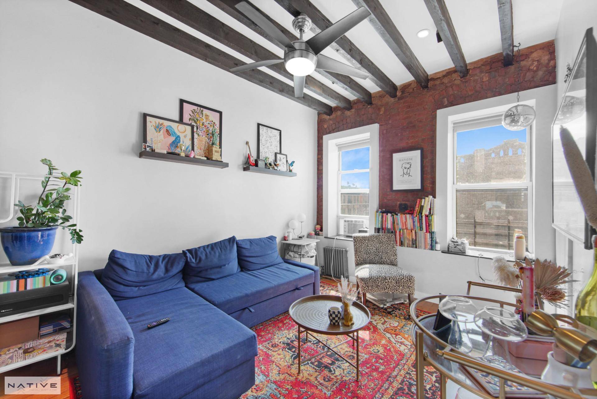 Welcome home to this gorgeously renovated, top floor 2 bedroom coop with 10 ft ceilings and city views !