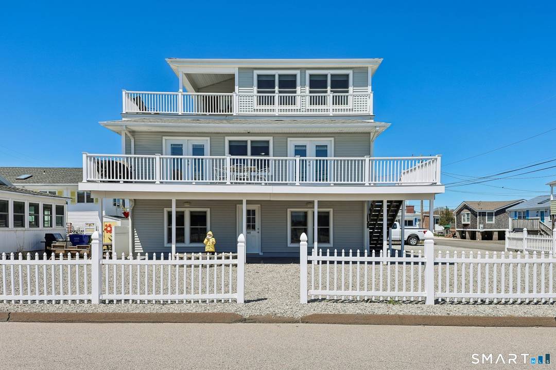 Exceptional year round coastal retreat set on a rare double lot on coveted Seaside Avenue, one of Westbrook's most sought after shoreline locations.