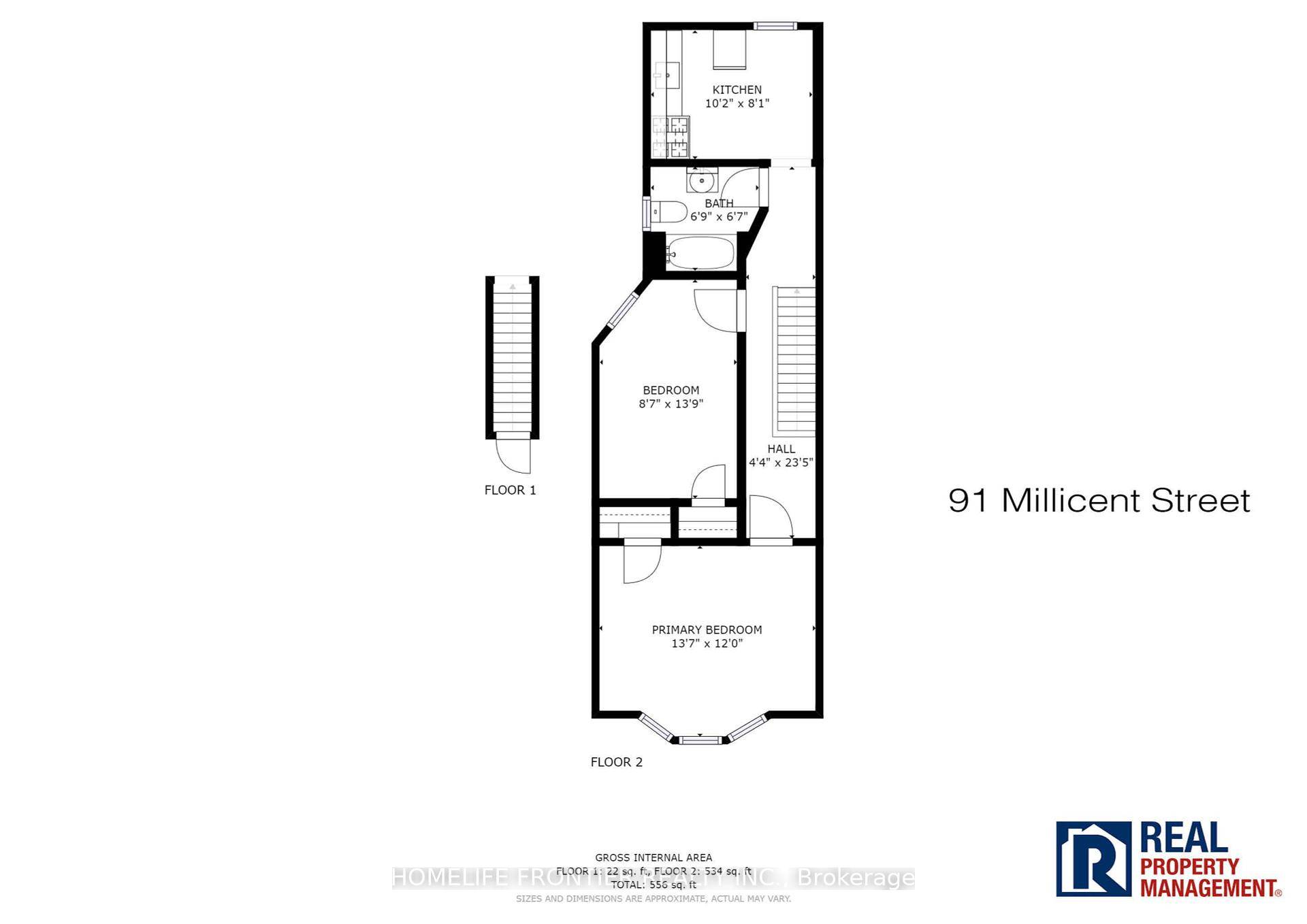 NO LAUNDRY ON SITE Bright and Charming 2 Bedroom Brick Home Near Wallace Emerson Community Centre.