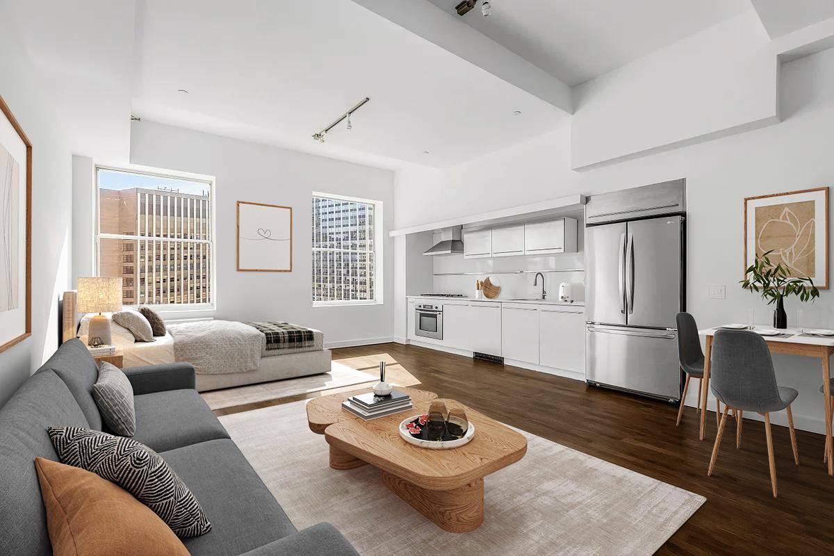 Available September 1st. Welcome to Downtown by Philippe Starck at 15 Broad Street, a phenomenal high floor loft apartment.