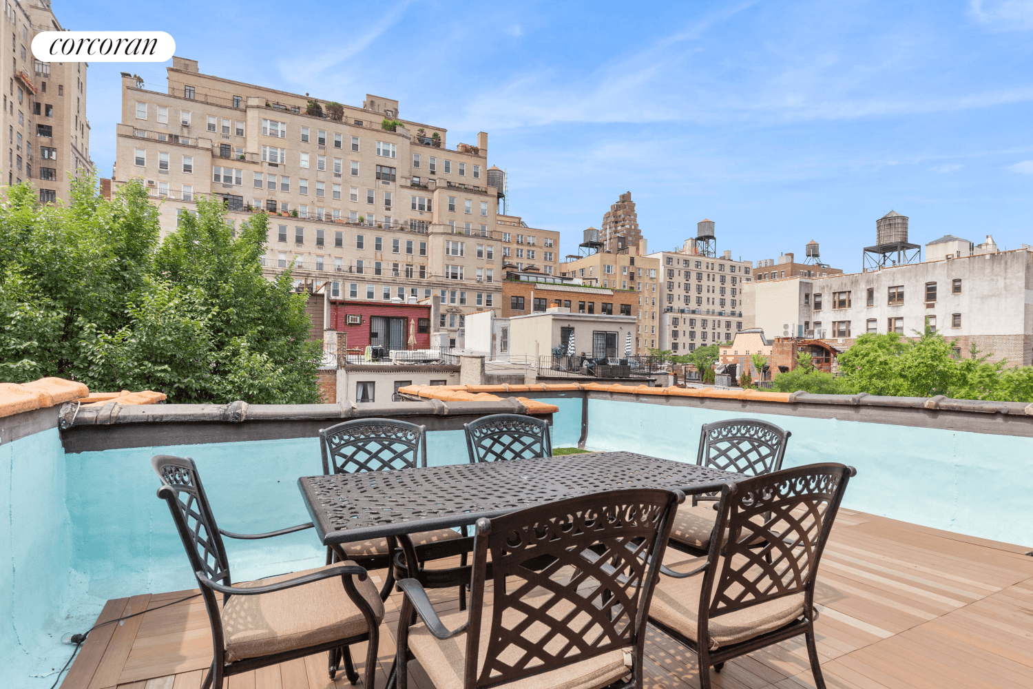 Extraordinary two bedroom, one and a half bathroom, coop triplex 5 Floor walk up with large balcony and private roof top terrace Triplex, with middle floor as storage loftTriplex Coop ...