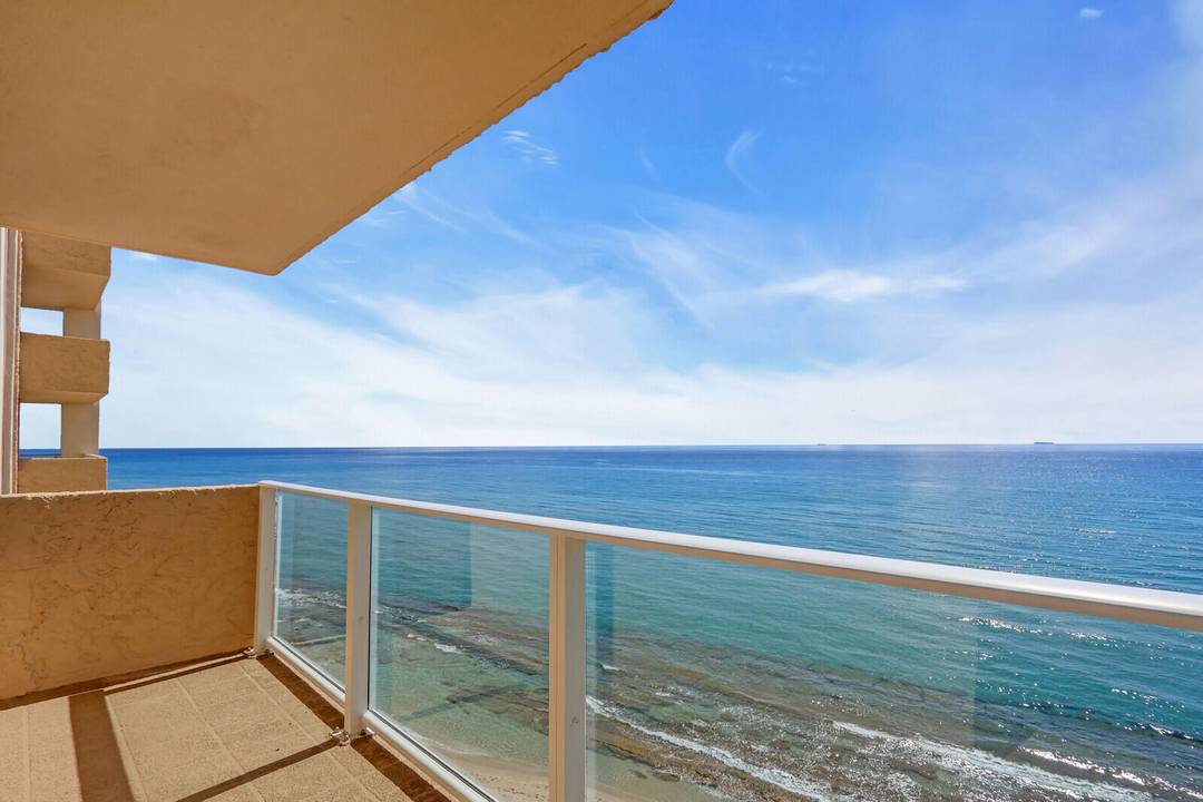 Direct oceanfront 2 bedroom, 2 bath condo in the desirable Aquarius Condominium.