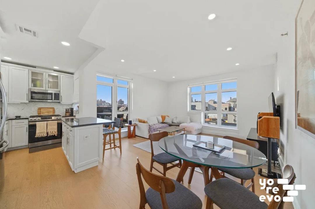 Welcome to Penthouse B4I at 35 Underhill Avenue a bright, two bed, two bath spanning over 1, 100 square feet plus another 400 square feet spread over two large terraces.