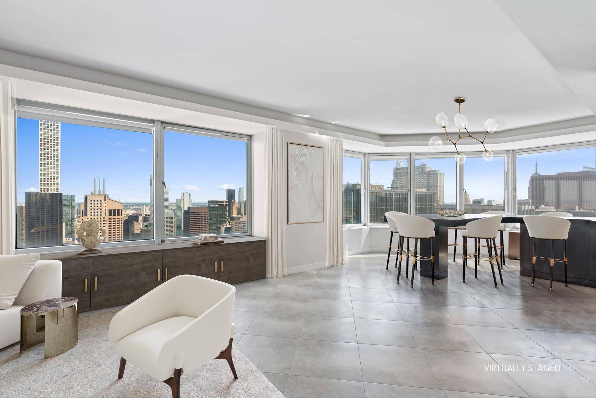 Magnificent two bedroom apartment with spectacular park and city views and state of the art.