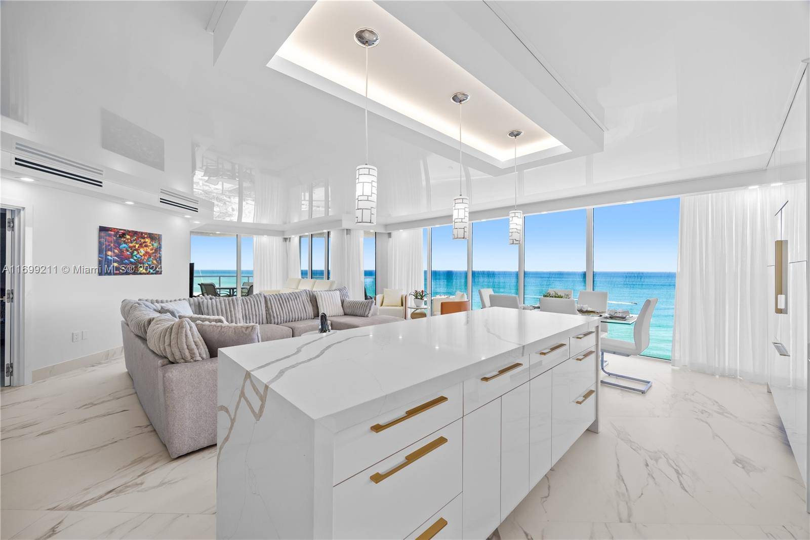 Bask in the direct ocean view from this completely remodeled 3 bedroom, 2.