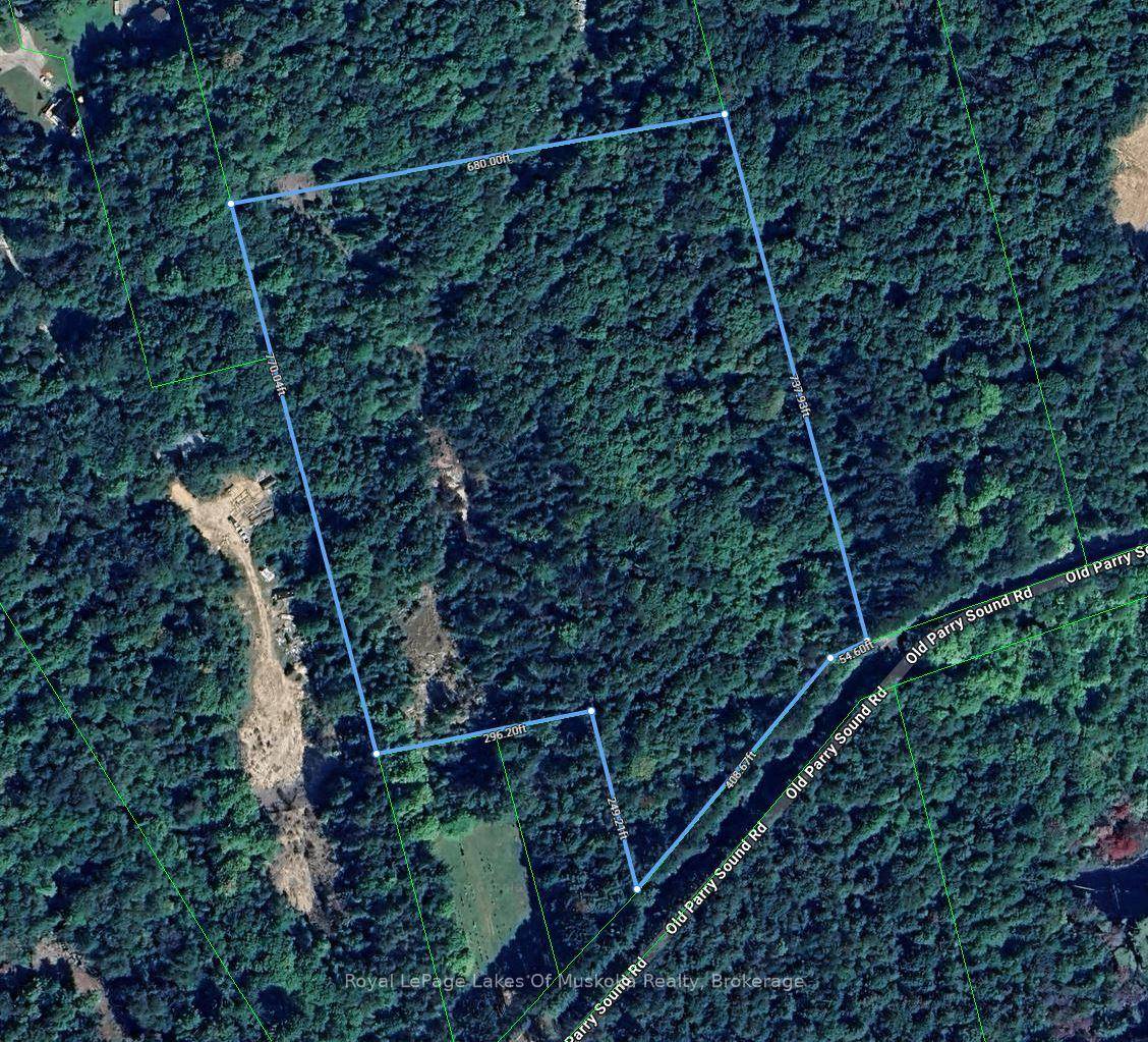 14. 8 acre building lot located on a quiet year round road, only minutes from multiple lakes including Skeleton, Three Mile, Lake Rosseau, Windermere village amp ; approx.