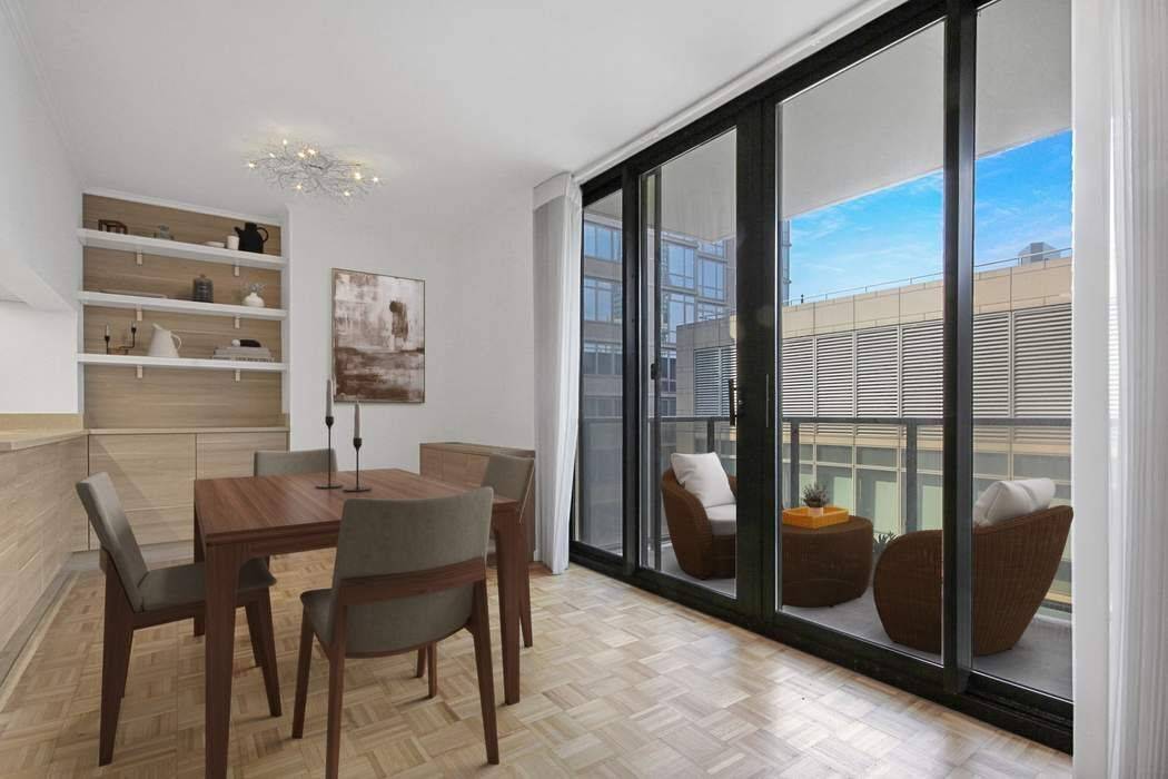 Sun Filled Junior 4 with Private Balcony in the Heart of Lincoln Square Welcome to Residence 15E at The Alfred, a one bedroom, one and a half bath home that ...