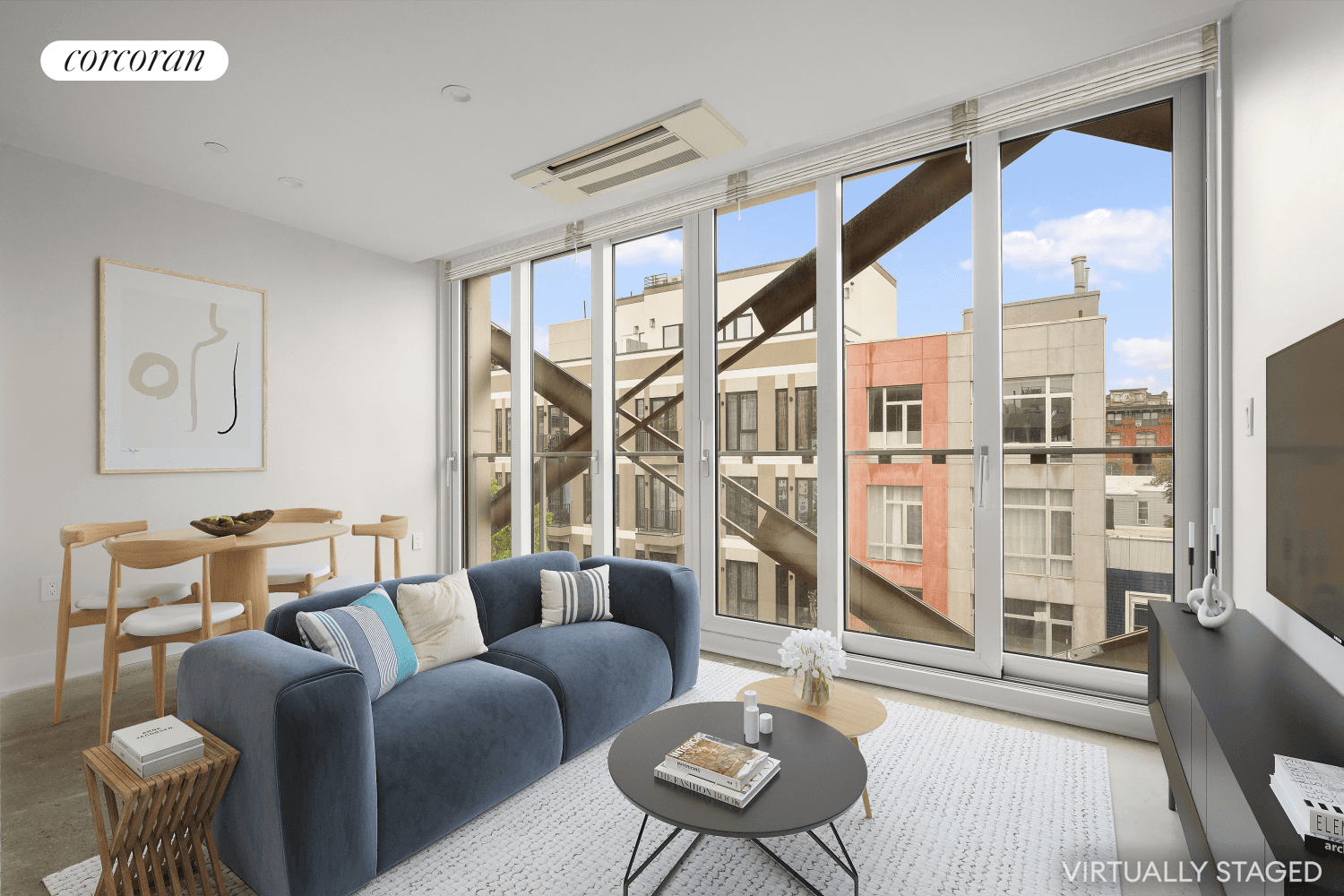 Welcome to Apartment 4F at The Melrose a sun filled 1 bedroom, 1 bathroom condo that perfectly balances industrial cool with elevated finishes.