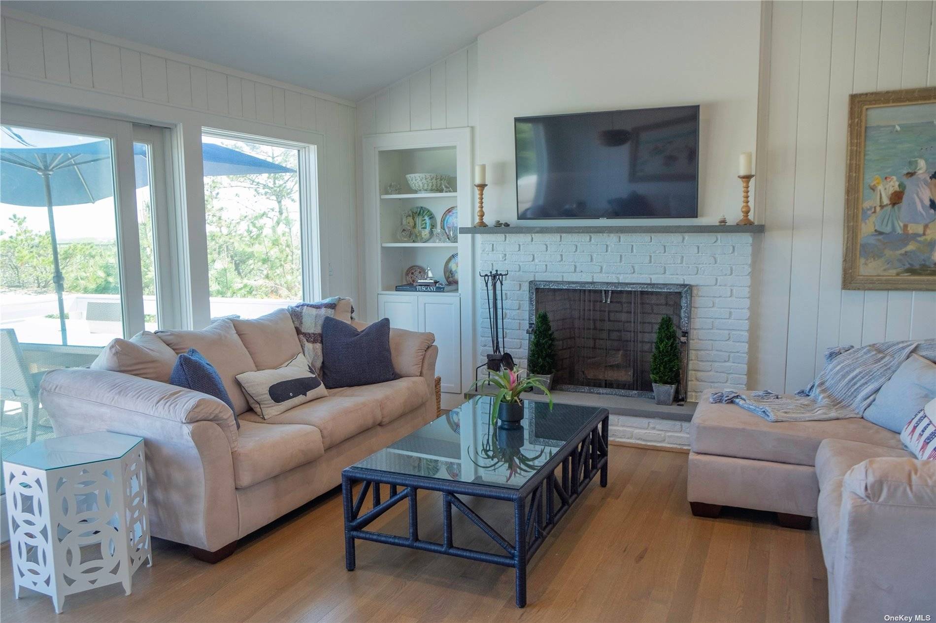 Bright and airy 4 bedroom 3 bath oceanfront getaway with gunite pool on Dune Road in Westhampton Beach is now available to rent for the summer.