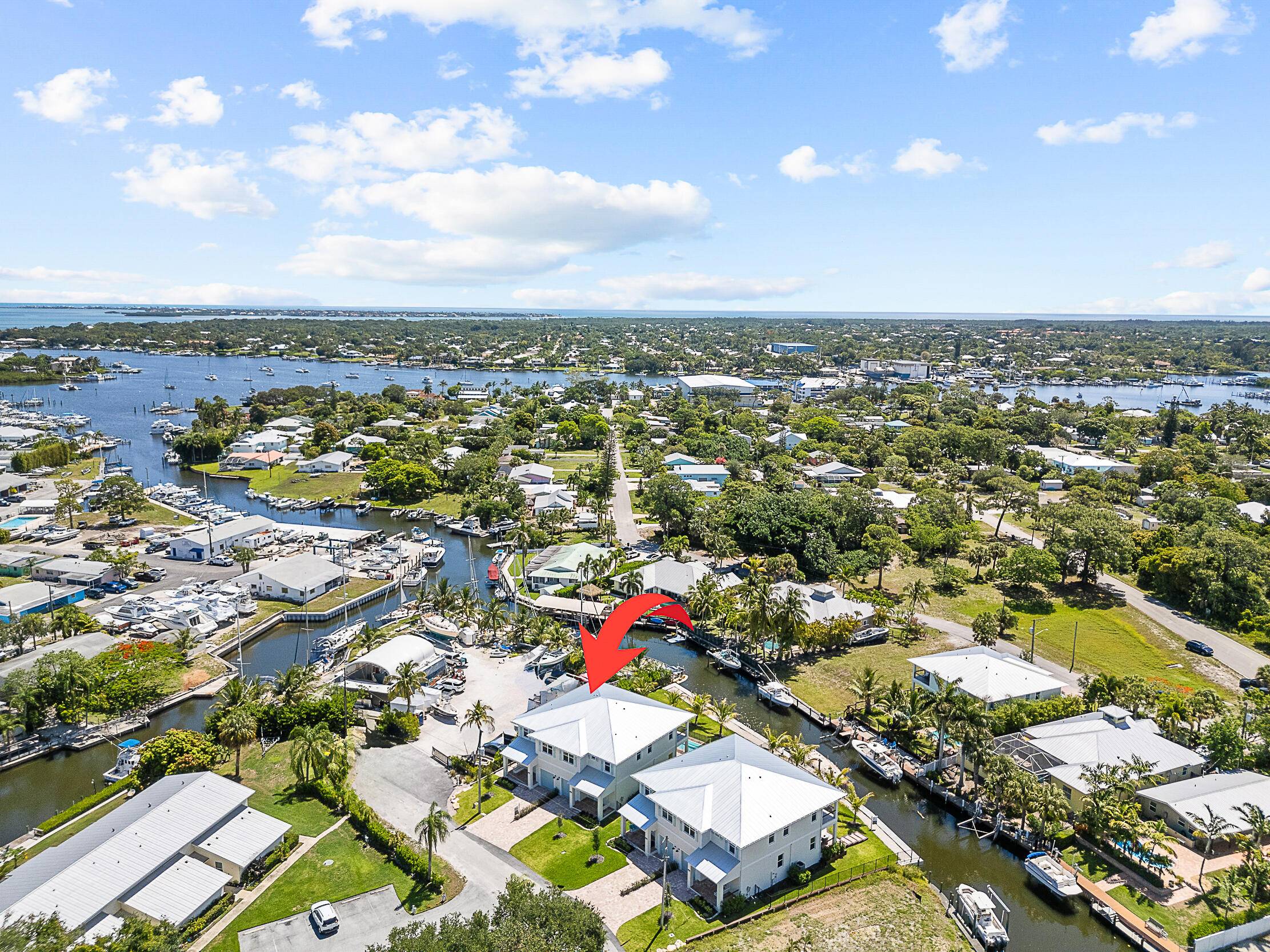Newly built, one of three completely stunning townhomes in historic Port Salerno with its fabulous restaurants, marinas, and great Florida lifestyle, just minutes from the St Lucie Inlet.