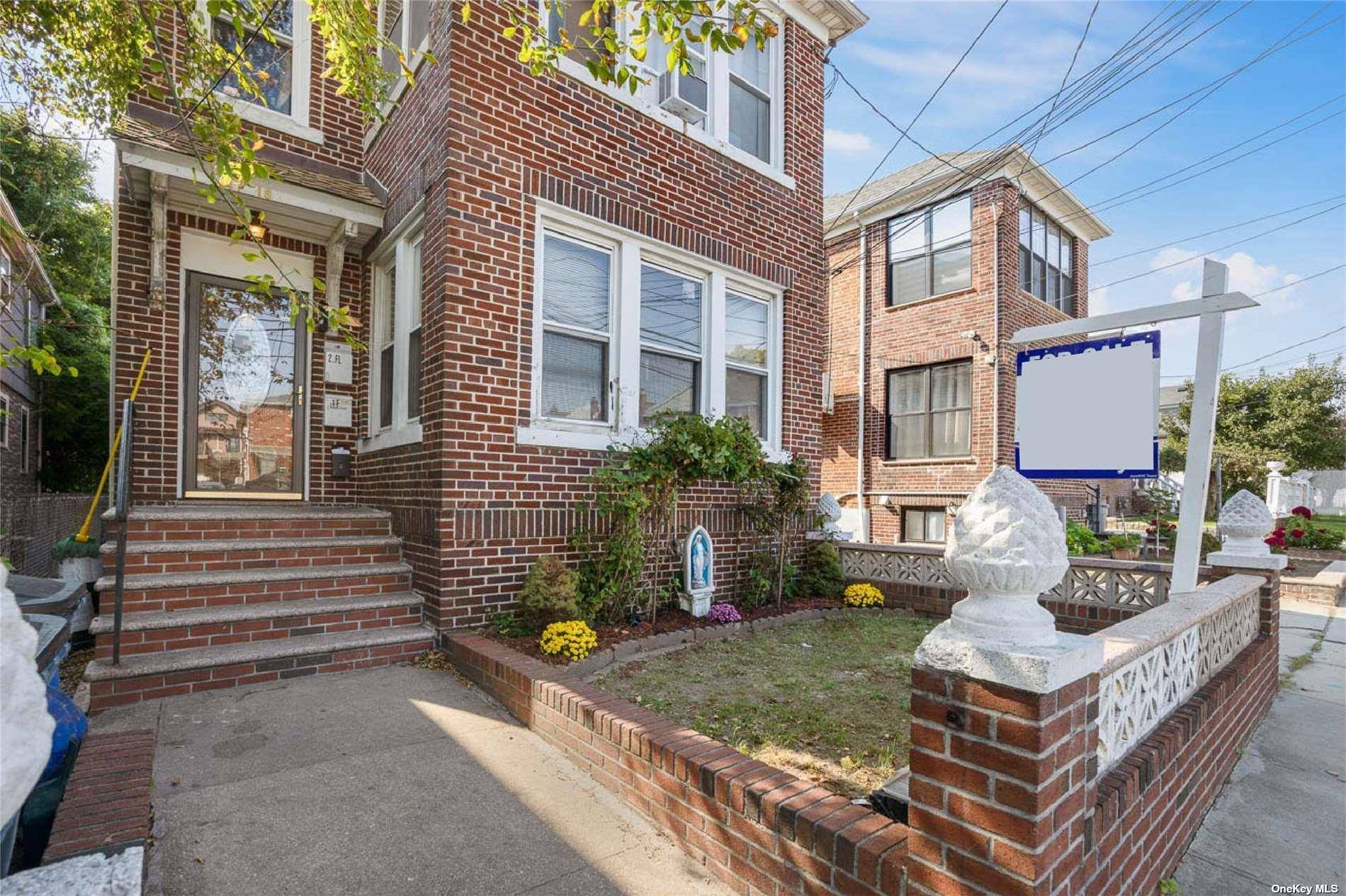 Spacious and well maintained, this detached brick two family home offers exceptional living space and high income potential in a prime Whitestone location.