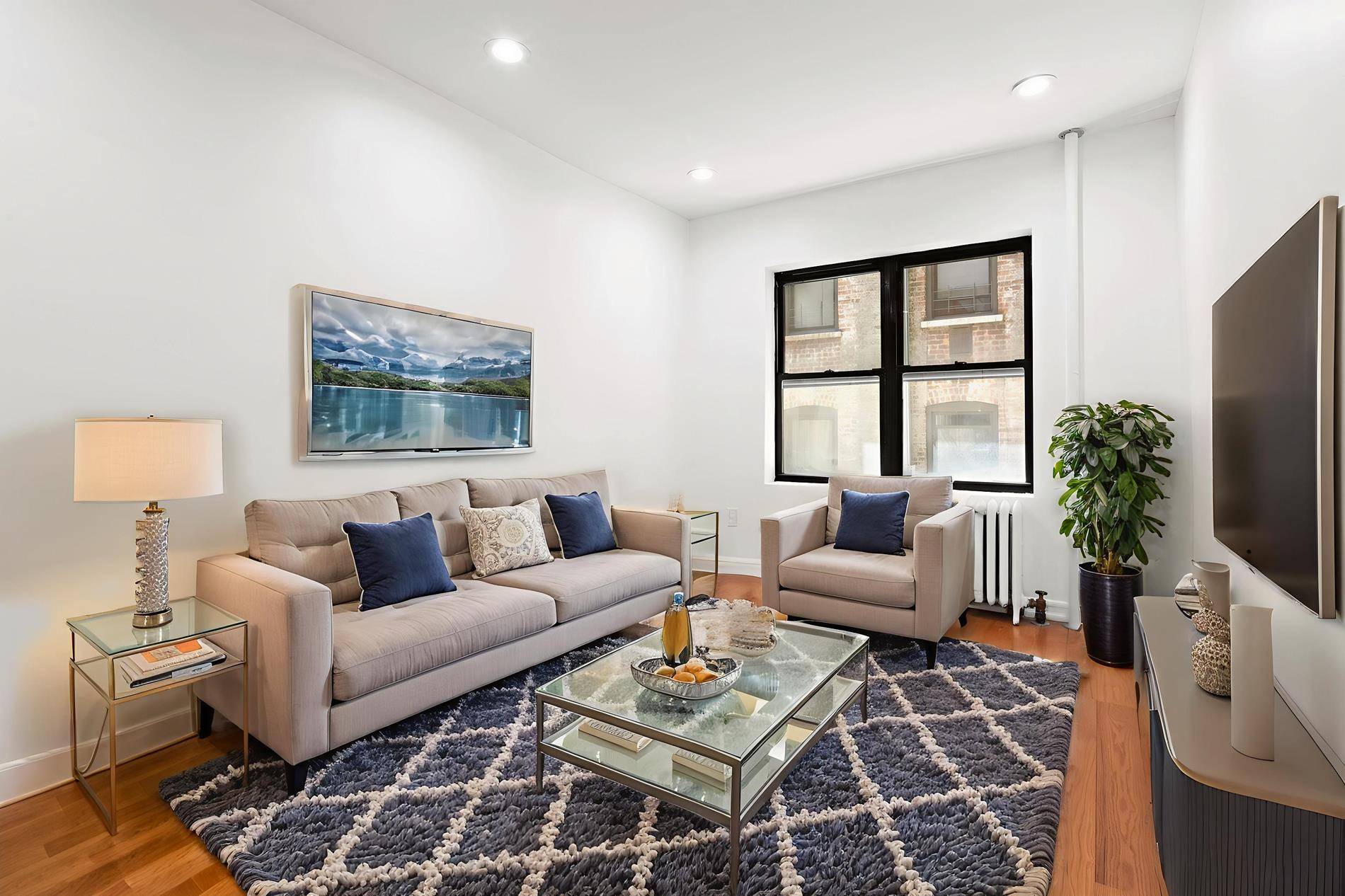 Fully Gut Renovated Sponsor Unit In Hudson Heights, No Board Approval, Very Low Maintenance 884 a month.
