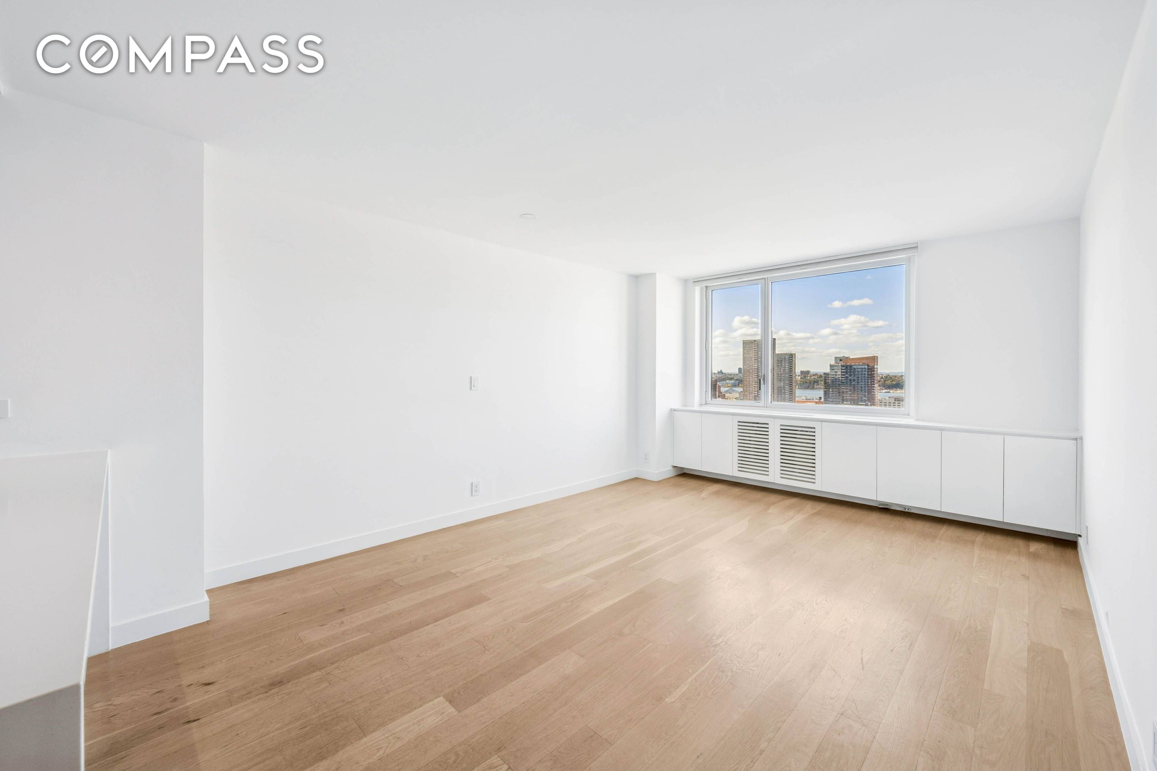 Spectacular high floor, west facing views await you in this spacious 2 bedroom, 1 bath residence at 301 West 53rd Street, perfectly located in the heart of vibrant Hell s ...