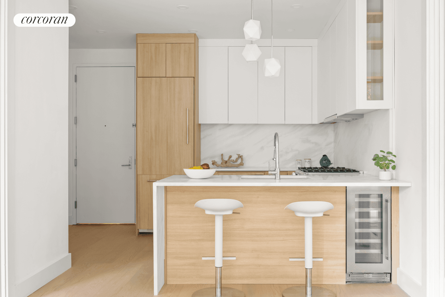 Enter Unit 2A at 184 Hawthorne Street a beautifully designed 2 bedroom, 2 bath home in the vibrant heart of Prospect Lefferts Gardens.