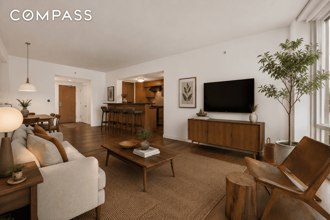 Residence 3K at the Chelsea Enclave is the ultimate retreat offering the most desirable exposure in the building, the apartment overlooks the bucolic grounds of the neighboring General Theological Seminary.