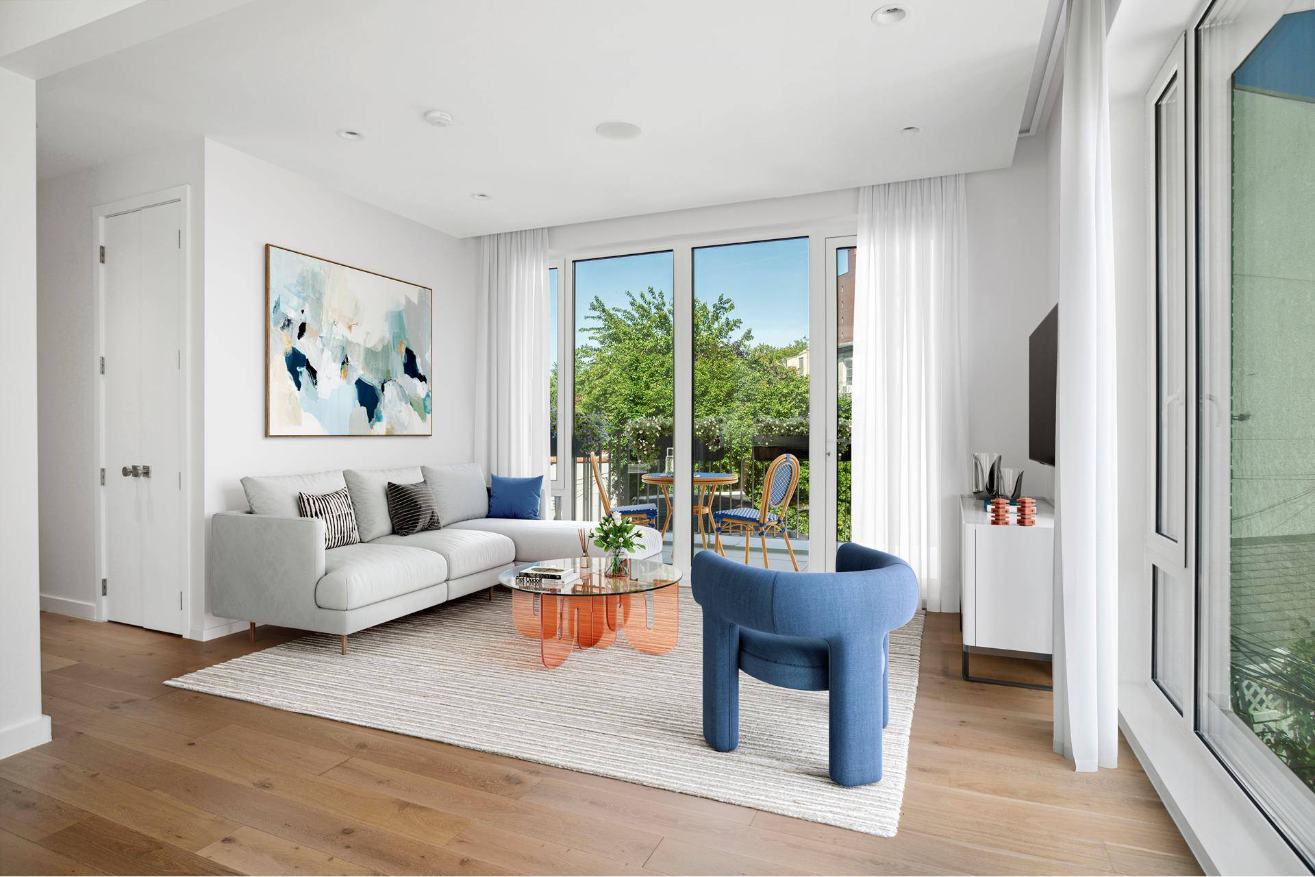 Welcome to Apartment 2 at 128 Woodpoint Road, a beautifully appointed full floor residence offering 3 bedrooms, 2 bathrooms, and a private terrace in the heart of Williamsburg.