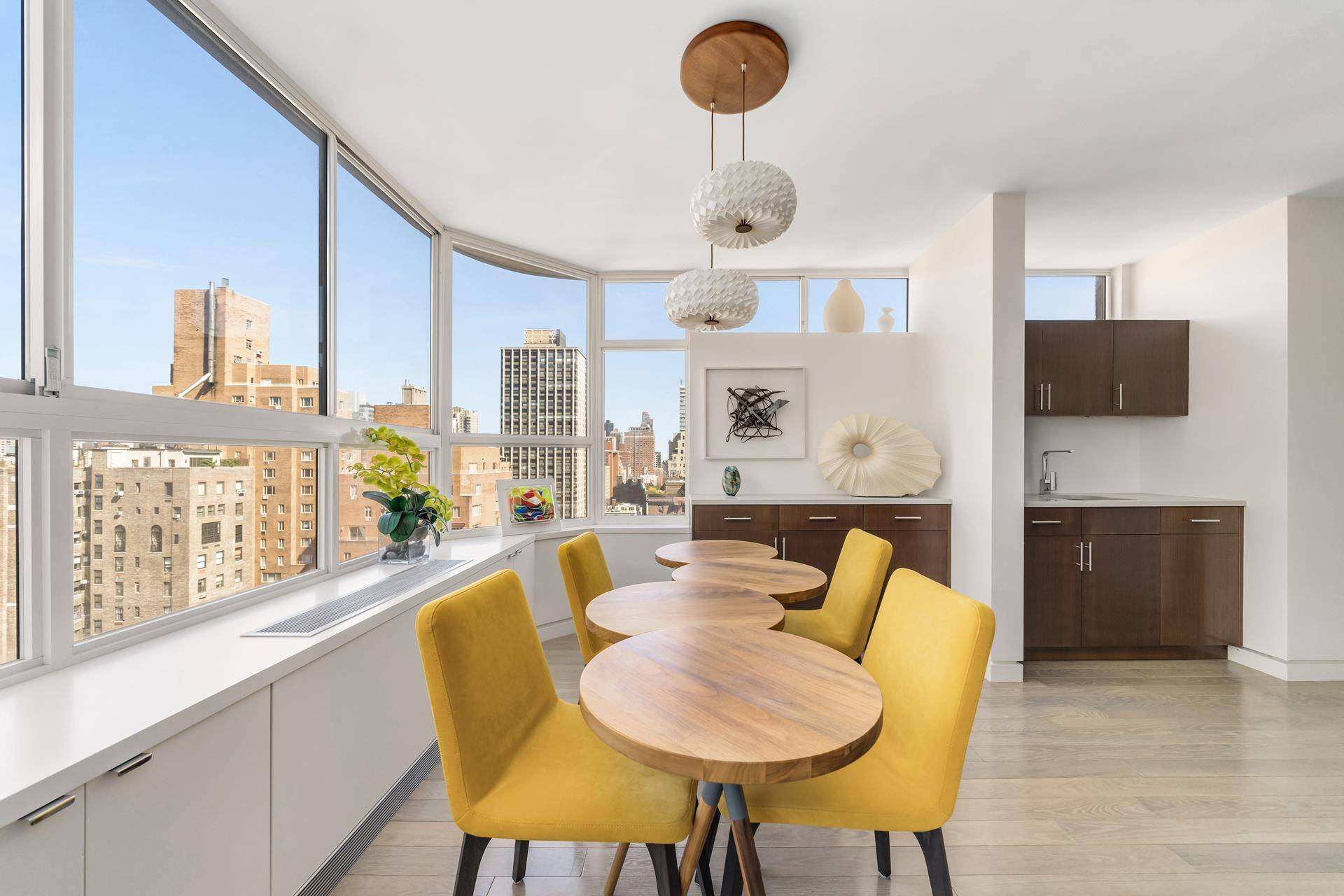 The apartment is delivered furnished.