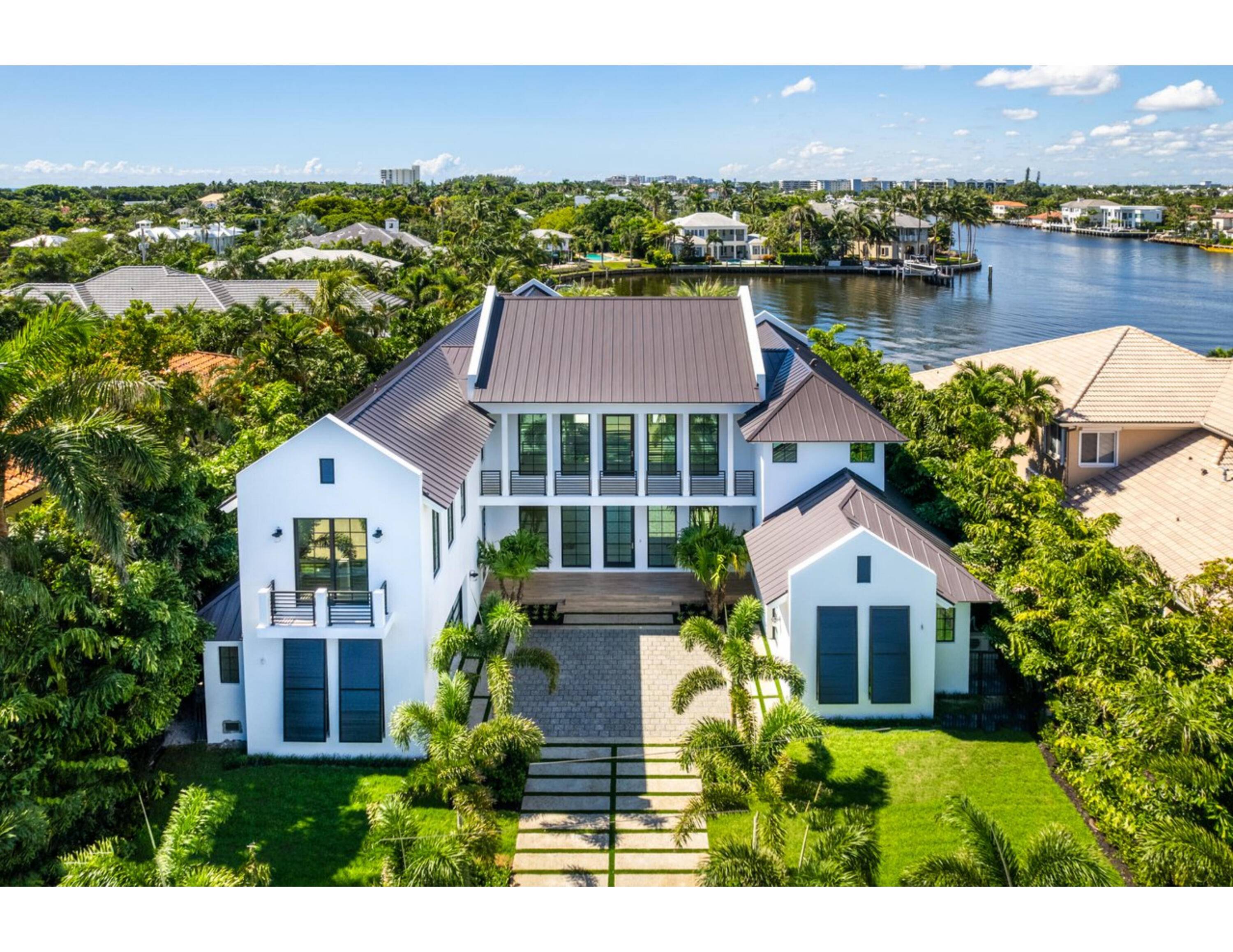 NEW furnished contemporary waterfront estate in East Delray Beach.