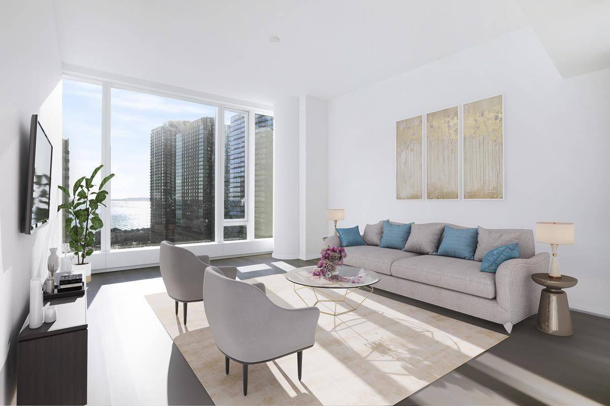 AVAILABLE September 1st, 2024Bright and airy One Bedroom One Bathroom home at the luxurious 50 West features stunning water views of New York Harbor from its floor to ceiling windows.