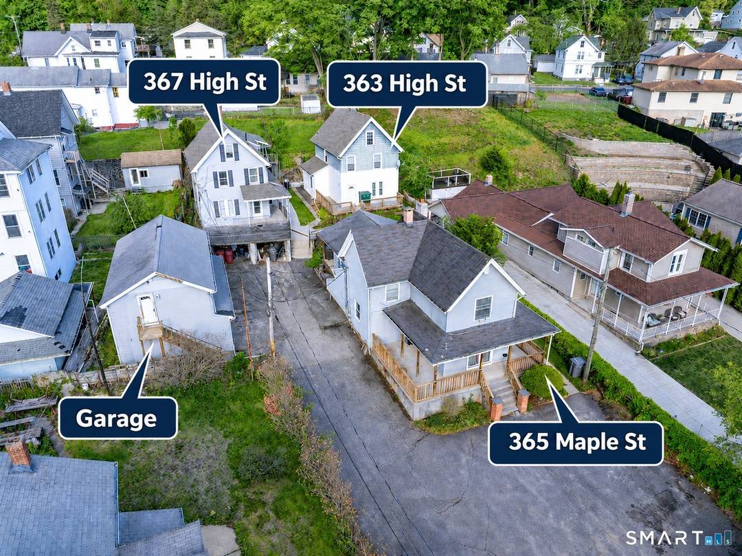 A rare opportunity to acquire three contiguous rental buildings at 363, 365, and 367 High Street in Naugatuck, CT operated as a single five unit portfolio with significant value add ...