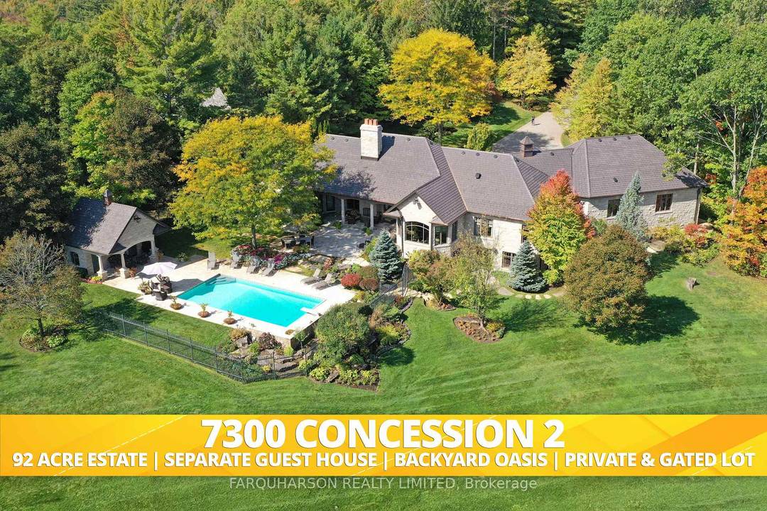 Welcome to 7300 Concession 2, Uxbridge an extraordinary private estate nestled on 92.