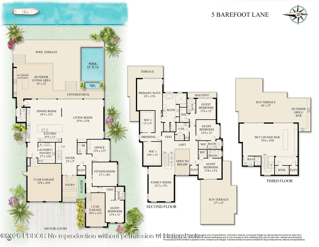 Welcome to 5 Barefoot Lane a newly constructed, gated waterfront estate on Hypoluxo Island, where privacy is not just a feature, but the ultimate luxury.