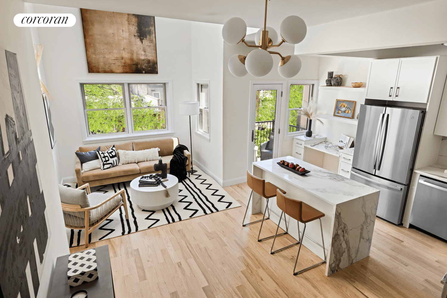 A Rare Find at the Crossroads of History and Opportunity Enter this exquisitely gut renovated one bedroom duplex, a striking blend of contemporary luxury and classic Brooklyn charm perfectly positioned ...