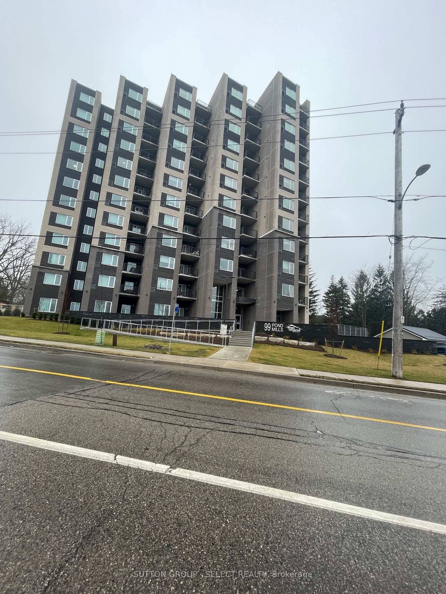 Newer building overlooking the Thames River.