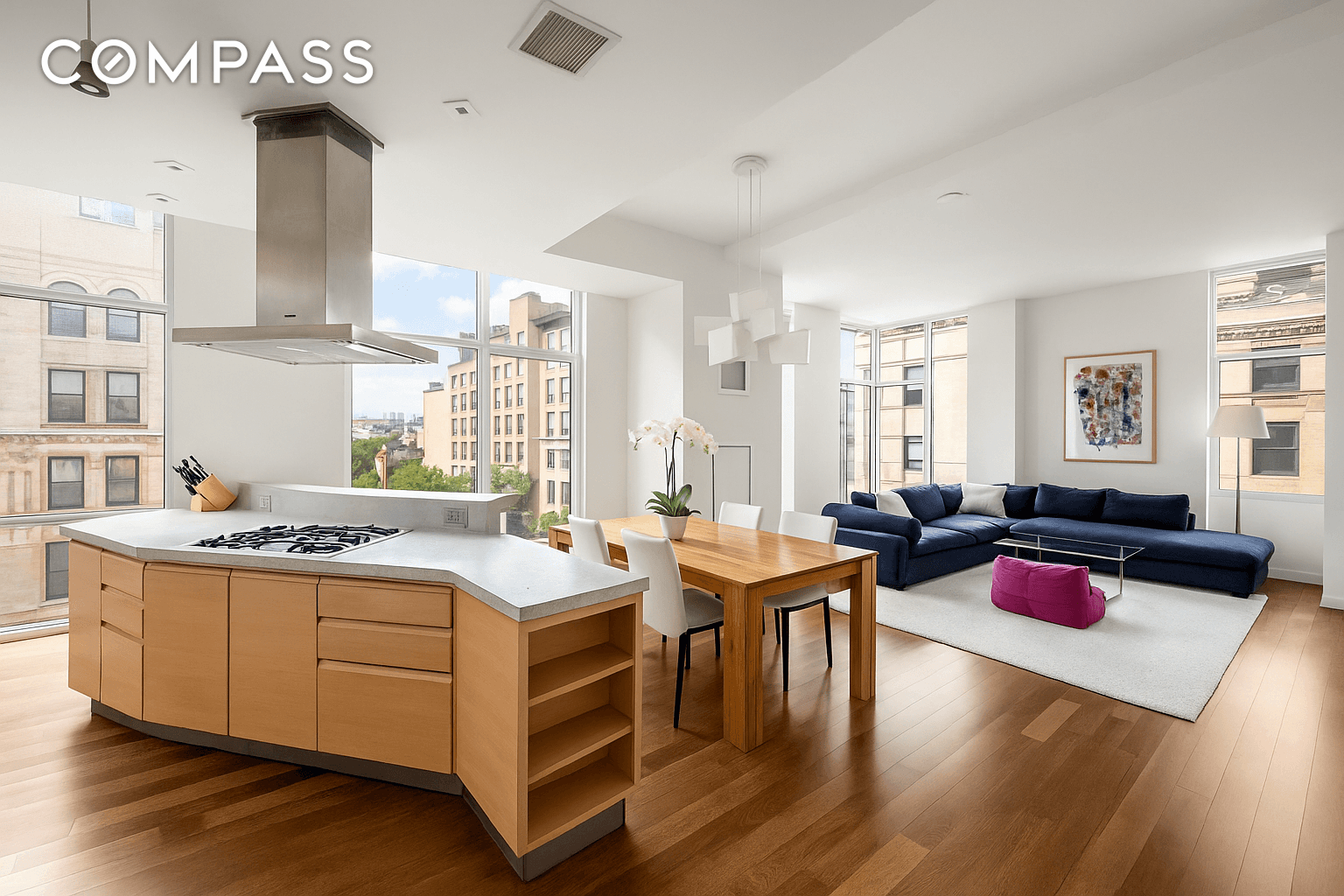 Nestled in North Tribeca s coveted Zinc Building, this 3 bedroom, 2.