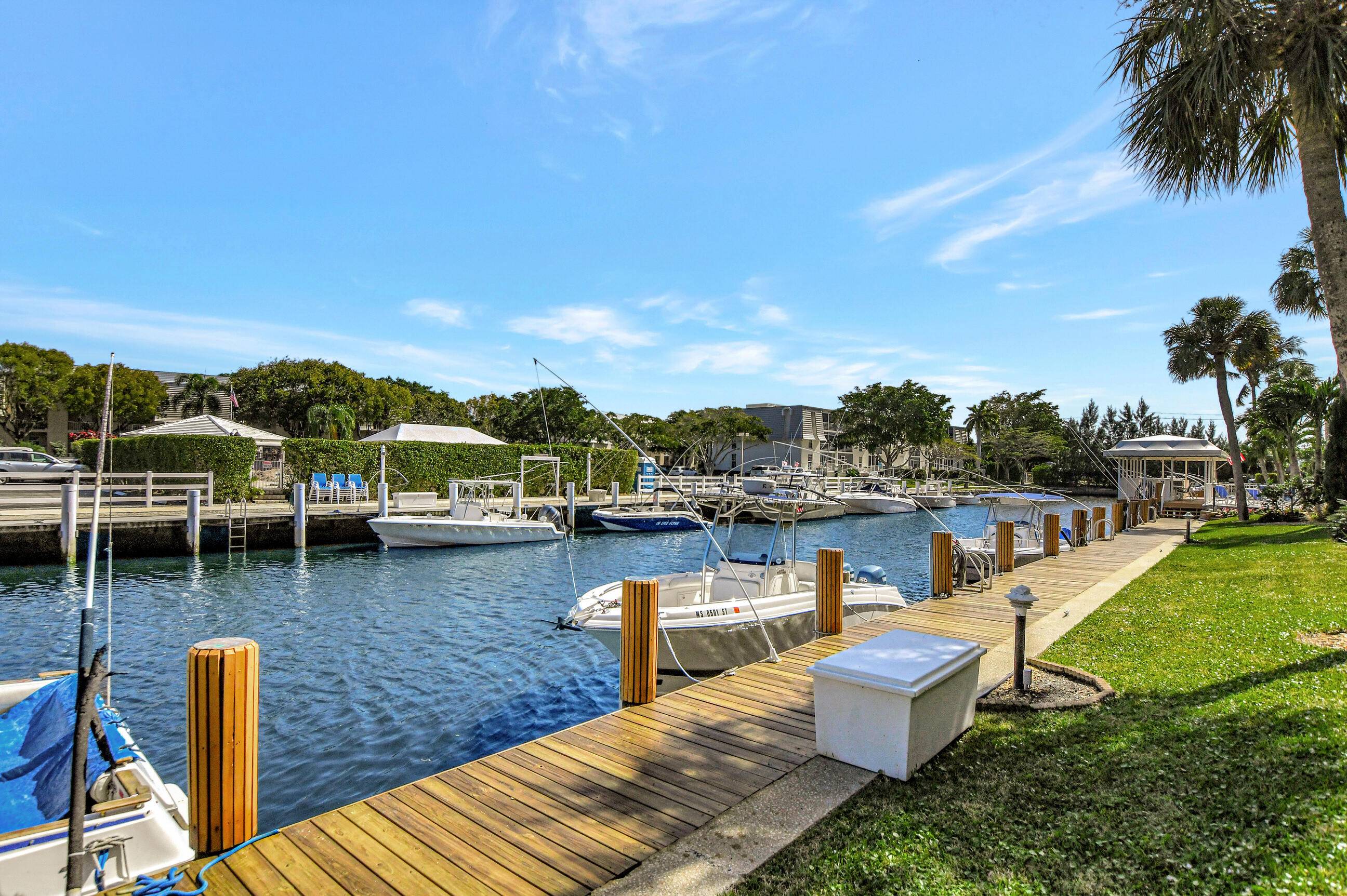 Enjoy the waterfront living in this East Boca Raton condo located on an interior canal.