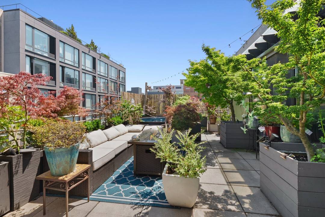 Apartment 4D at Clinton Lofts presents a rare opportunity to own a two bedroom residence with an extraordinary private outdoor retreat in the heart of Clinton Hill.