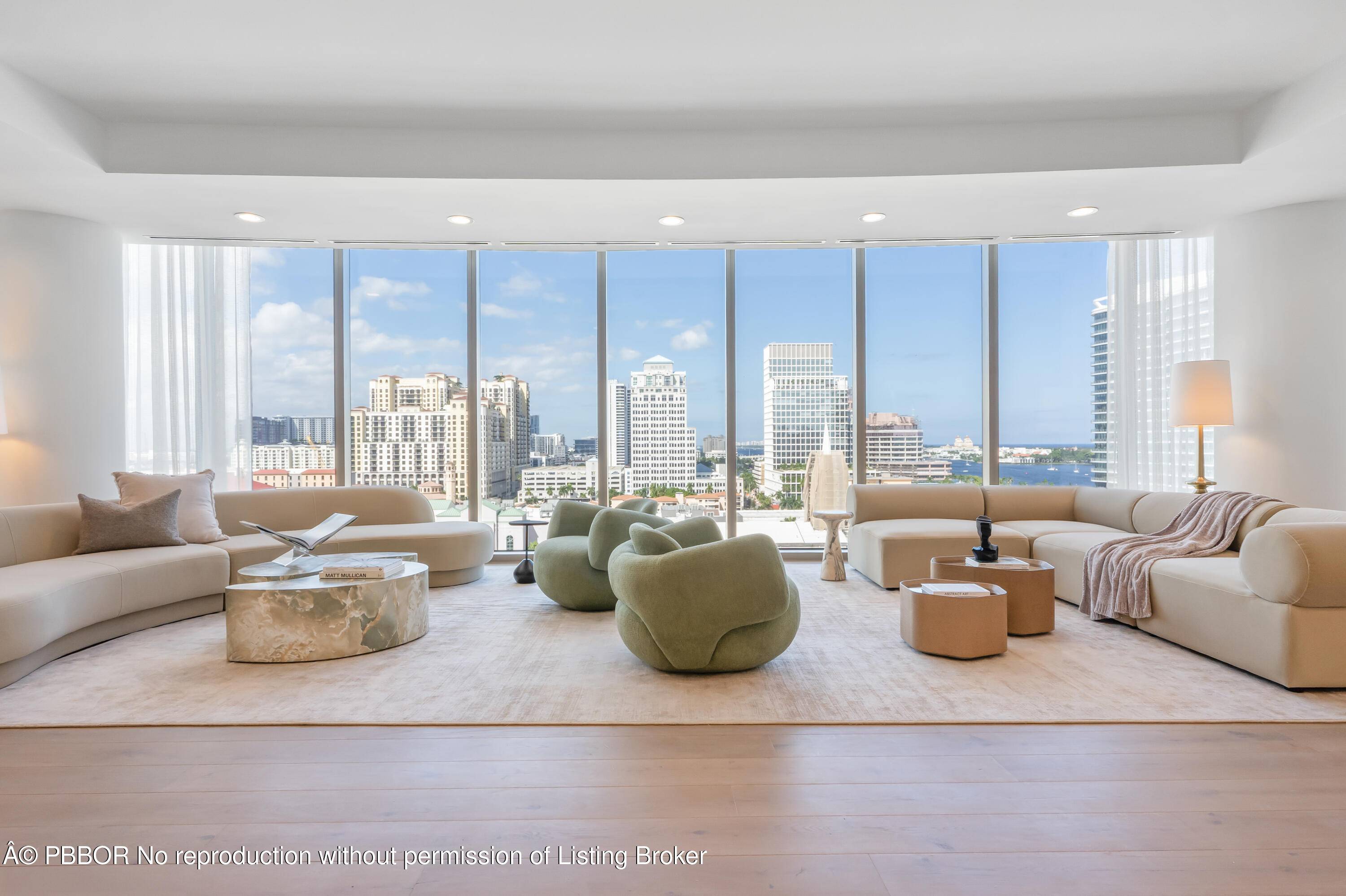 Discover this exquisite, move in ready 4 bedroom, 41 2 bath residence at the prestigious Forte on Flagler, a 41 unit boutique, luxury waterfront building.