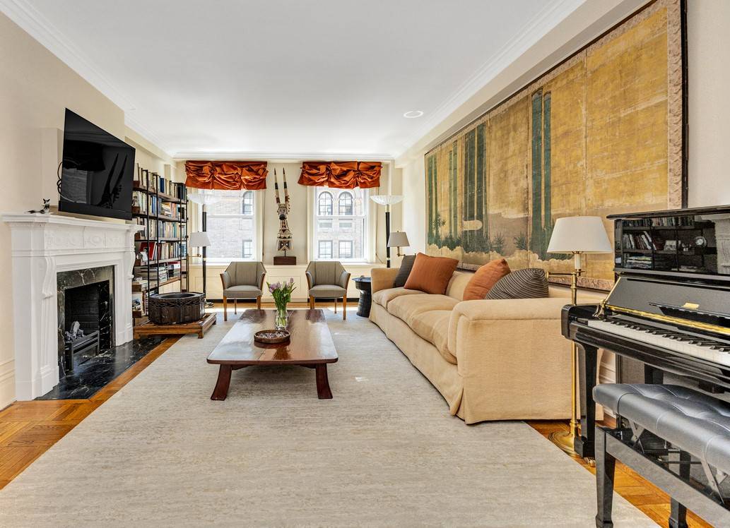 RENOVATED HIGH FLOOR PREWAR TWO BEDROOM OFF MADISON AVENUE A semi private elevator landing opens onto a twelve foot entrance gallery leading to the 24 foot living room with high ...