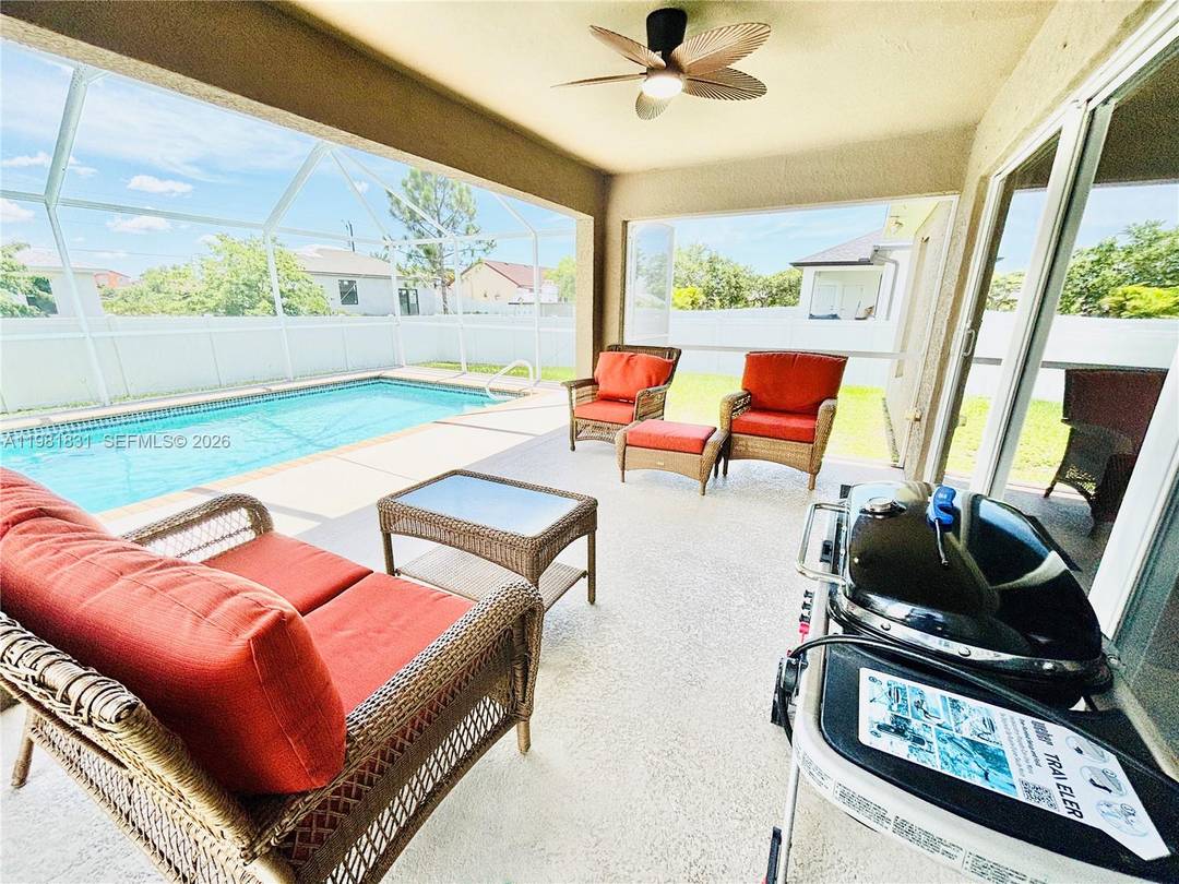 Enjoy the beautiful Florida sunshine in this 3 bedroom, 2 bath pool home featuring a thoughtfully designed floor plan perfect for both primary residence or investment property.