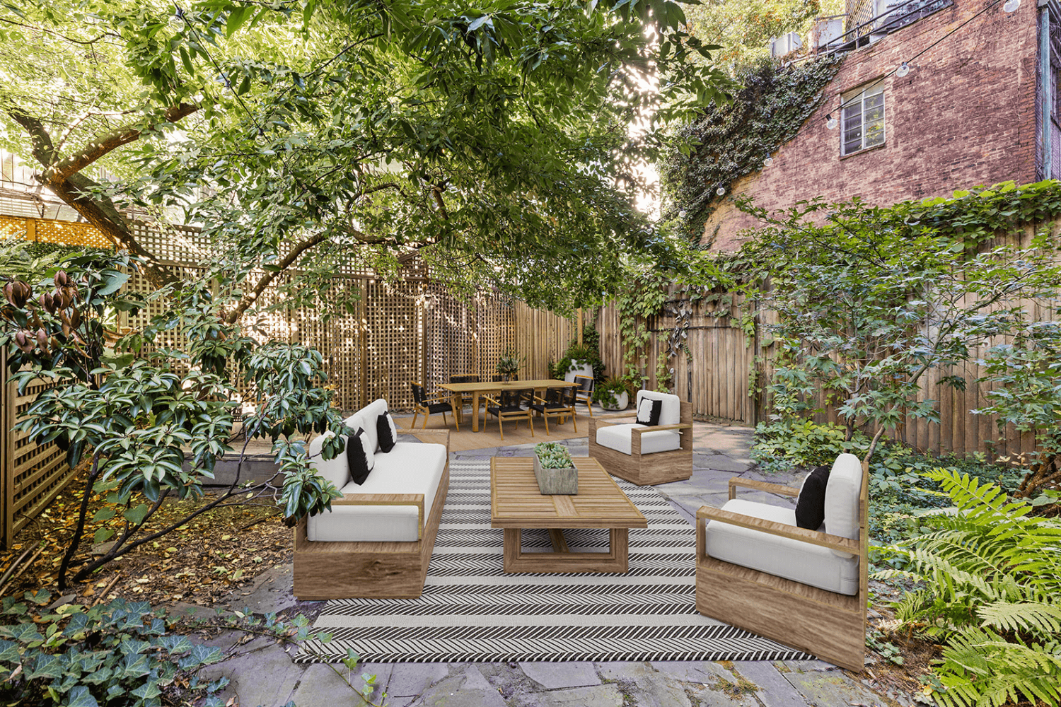 Extremely rare opportunity to acquire a private garden home in the heart of Hudson Square.