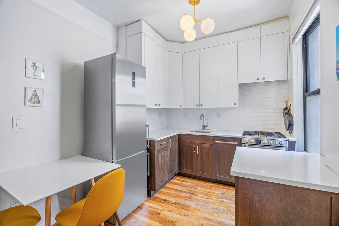 Situated at the intersection of Washington Heights and Hamilton Heights, this thoughtfully renovated home balances prewar charm with modern updates.