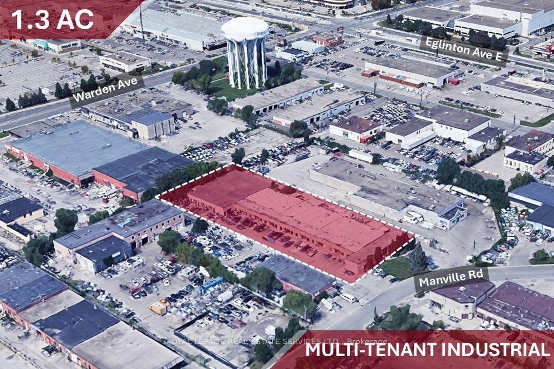Prime Functional Multi Bay Tenant Industrial Investment in the Prime Golden Mile Regeneration Area in a prime industrial node near Warden Eglinton Ave E, surrounded by service industrial and flex ...