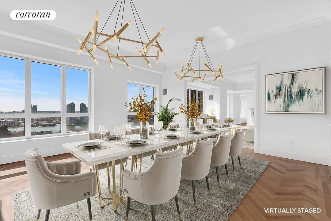 Perched high above Manhattan's East Side in one of the city's most distinguished full service buildings, Penthouse 8 at The Beekman Regent is a masterfully renovated oversized and palatial 4, ...