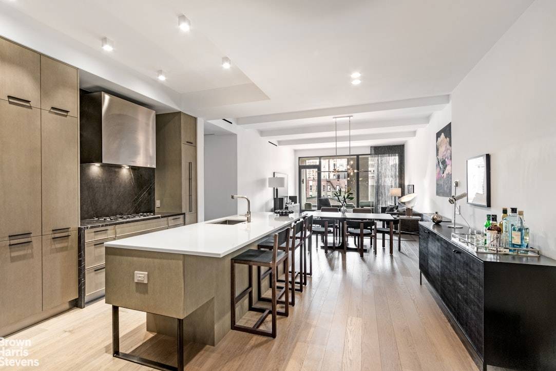 State of the art, chic and elegant two bedroom, two and half bathroom home with a loggia terrace in the beating heart of New York City !
