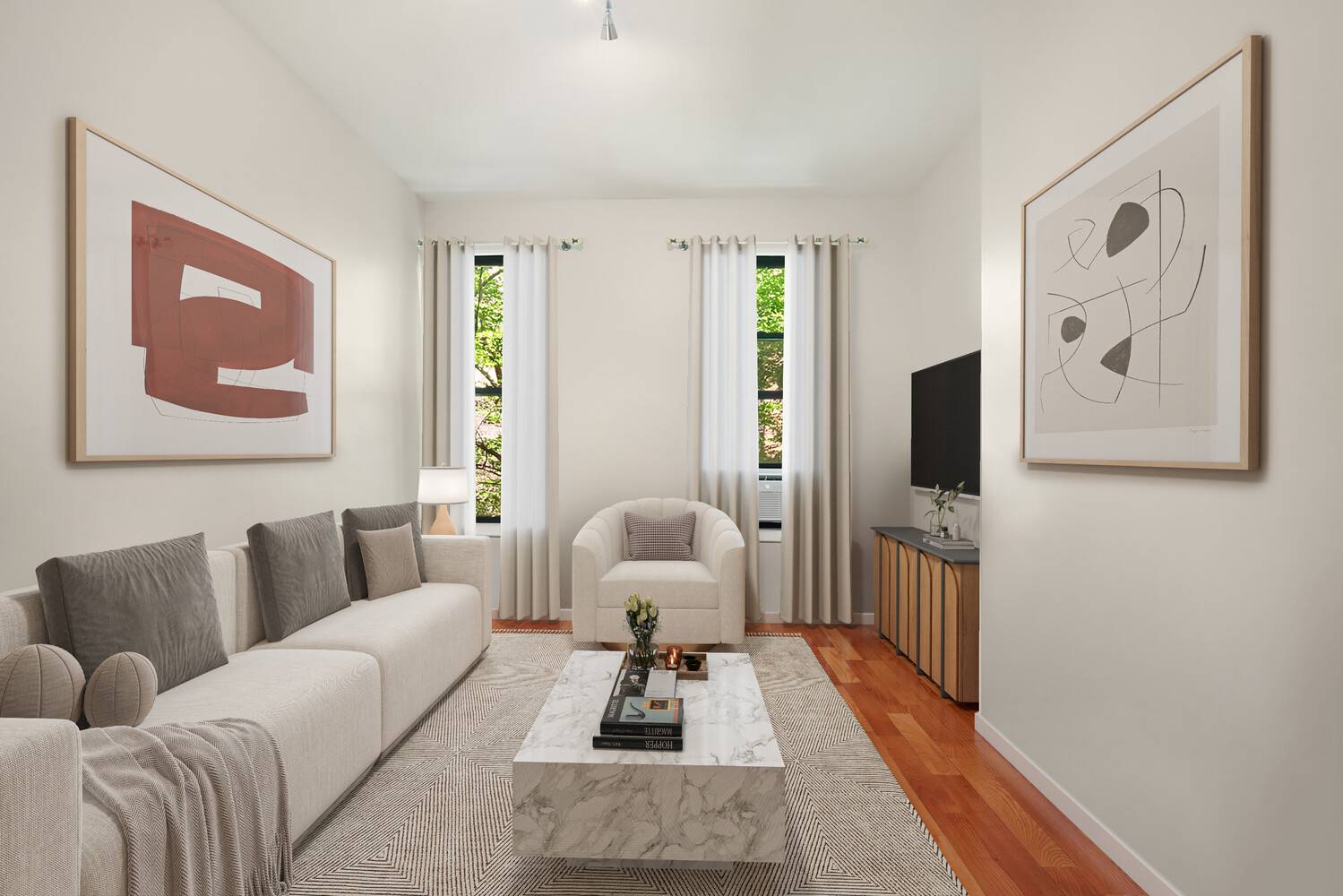 Located at the intersection of Washington Heights and Hamilton Heights, this 3 bedroom, 2 bathroom home in a townhome offers bright, functional living with sunlight in every room.