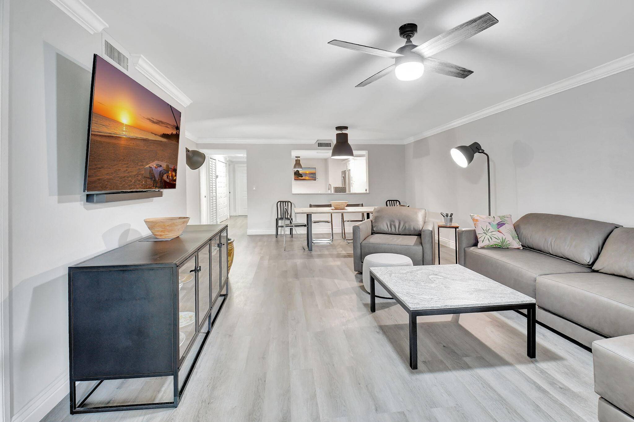 This is the one ! Stunning complete renovation in this first floor 2 bedroom and den or 3 bedroom in this charming community.