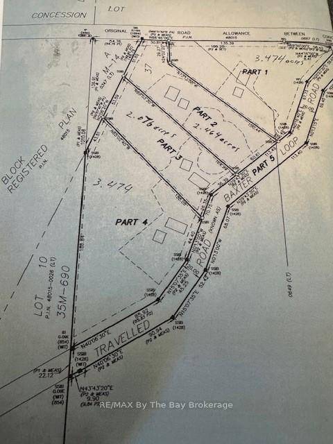 Newly created lots in Honey Harbour.