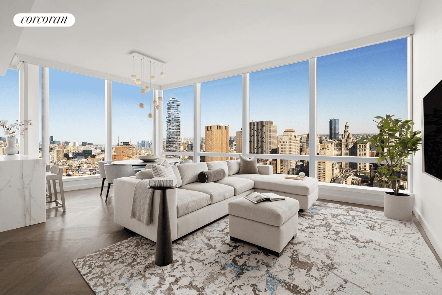 Introducing Residence 43A at 111 Murray Street An exceptional opportunity to own a three bedroom sky home in Tribeca's most beautiful tower.