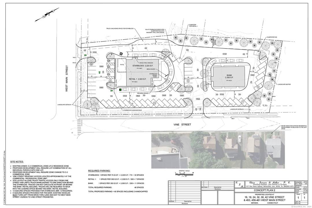 Heavily trafficked corner of a light Abutting new Taco Bell and across the street from Walgreens City Water, Gas, Sewer Frontage 170 Ft.