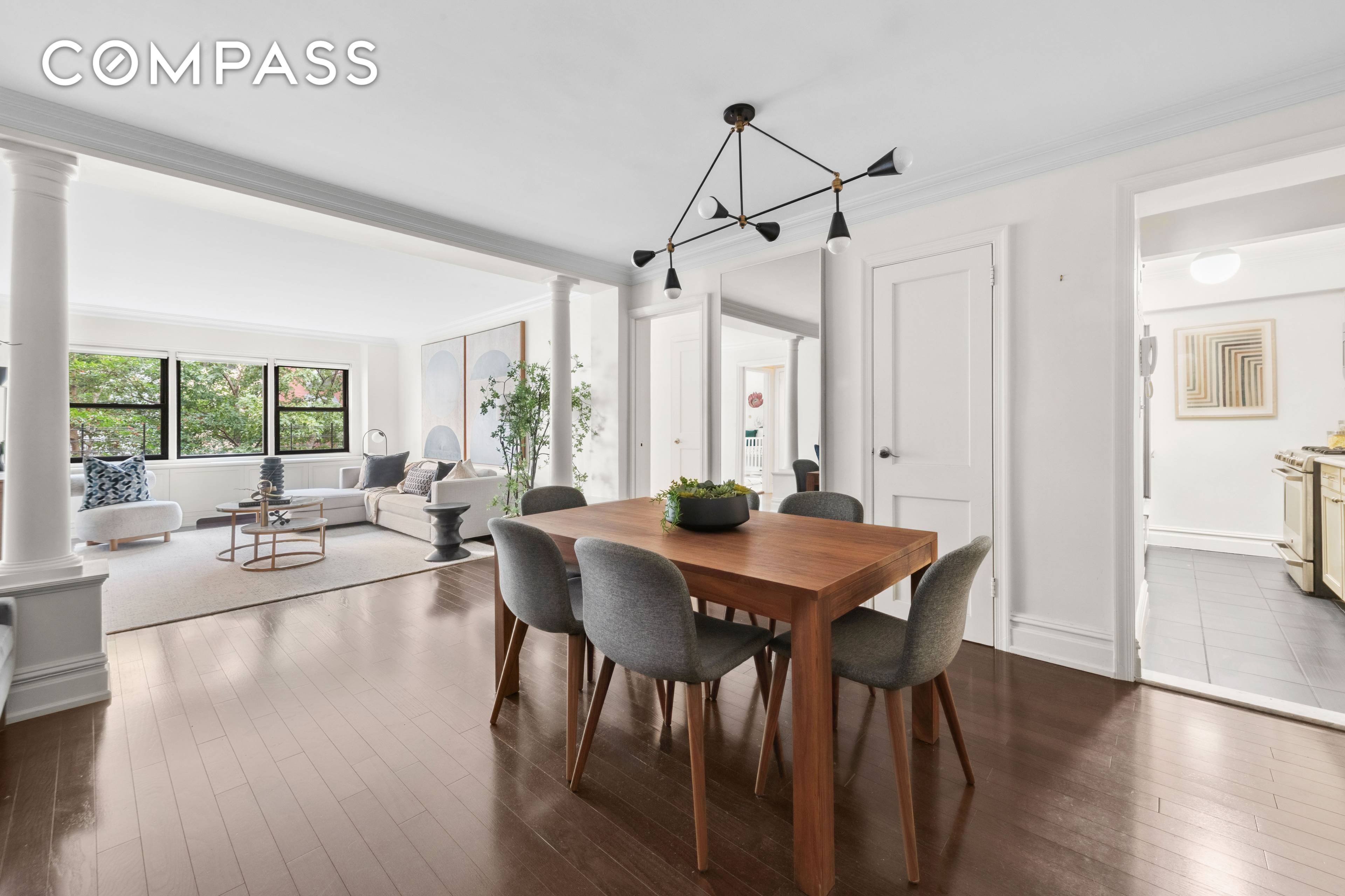 Welcome to apartment 3A at The Dover House, a renovated two bedroom, two bathroom co op featuring a split floor plan and abundant natural light.