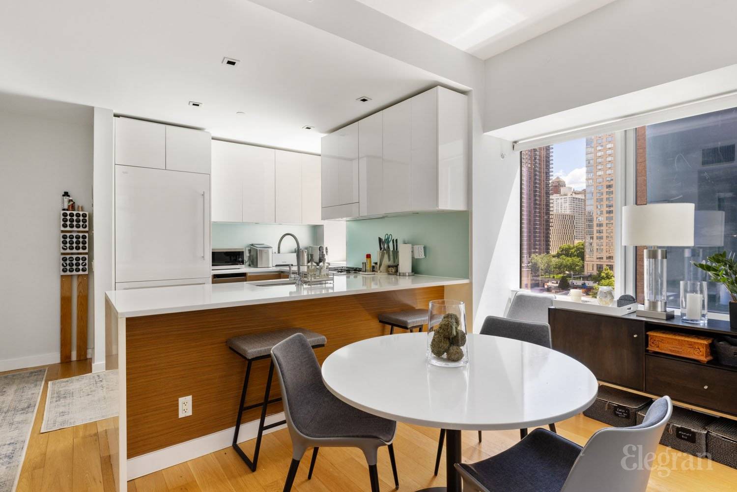 Experience the epitome of luxury living in this expansive two bedroom, two bathroom residence at the prestigious Element Condominium.
