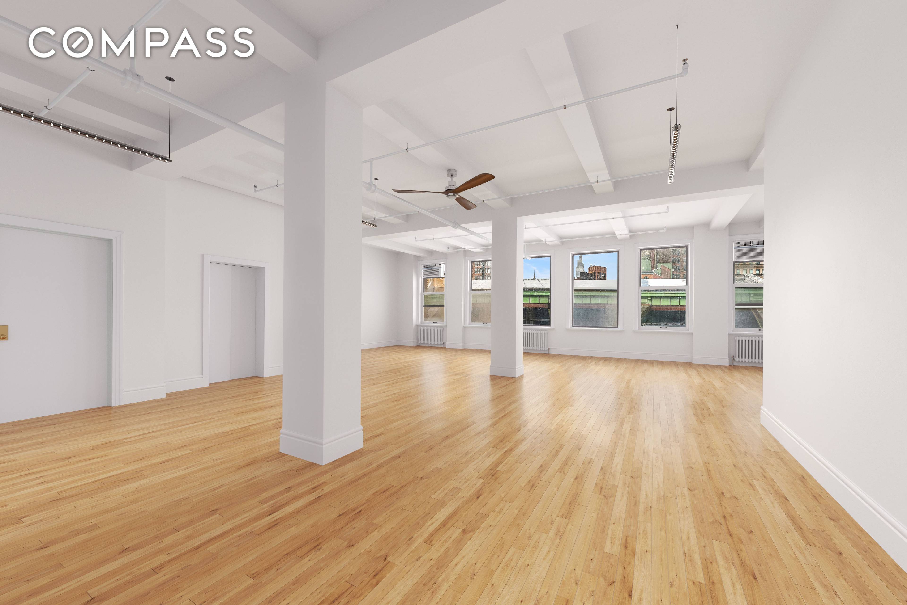 Must see FULL FLOOR White Box loft with a canvas spanning approx.