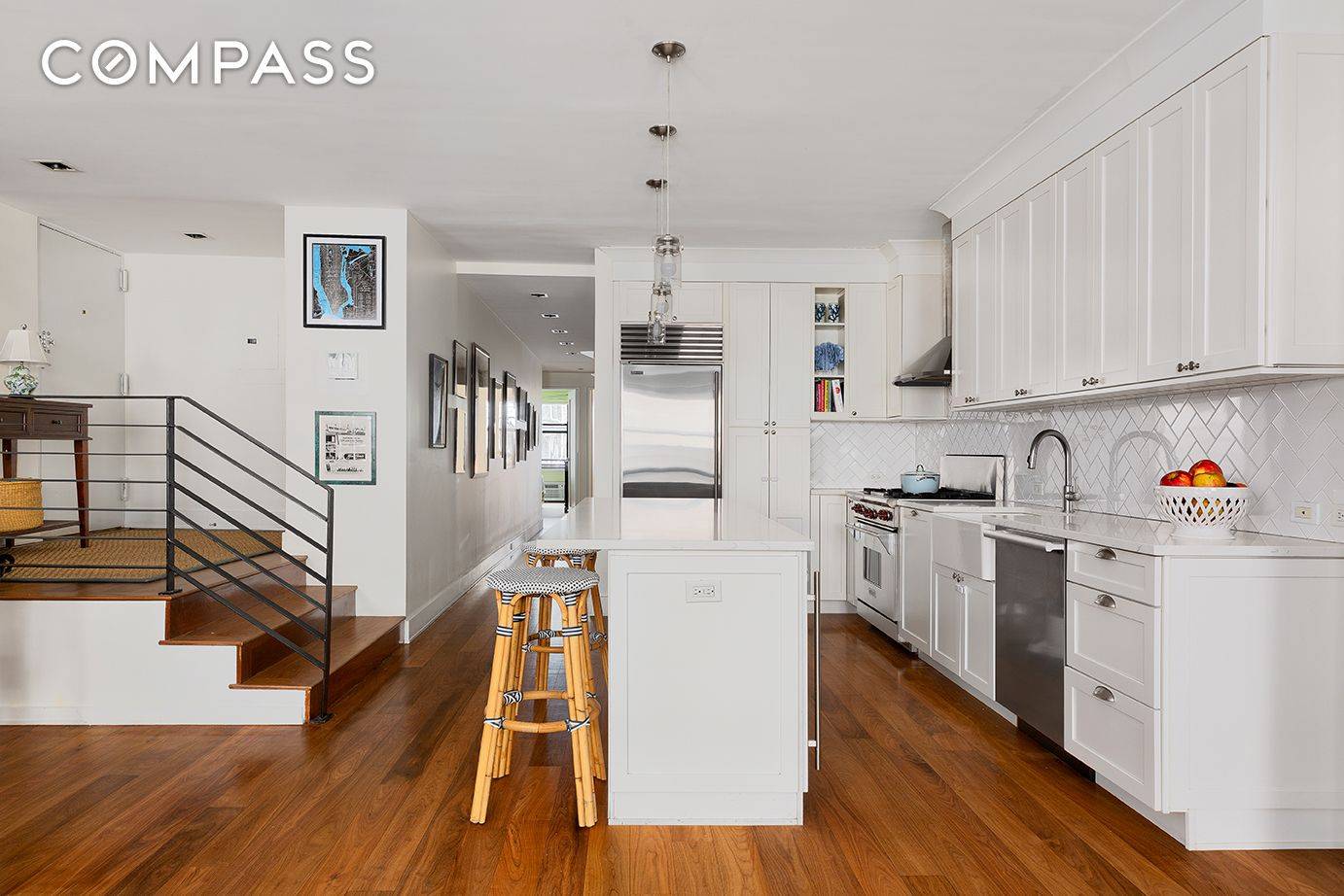 Oversized 1600 square foot 2 bedroom 2 bathroom convertible 3, with wood burning fireplace on Irving Place.