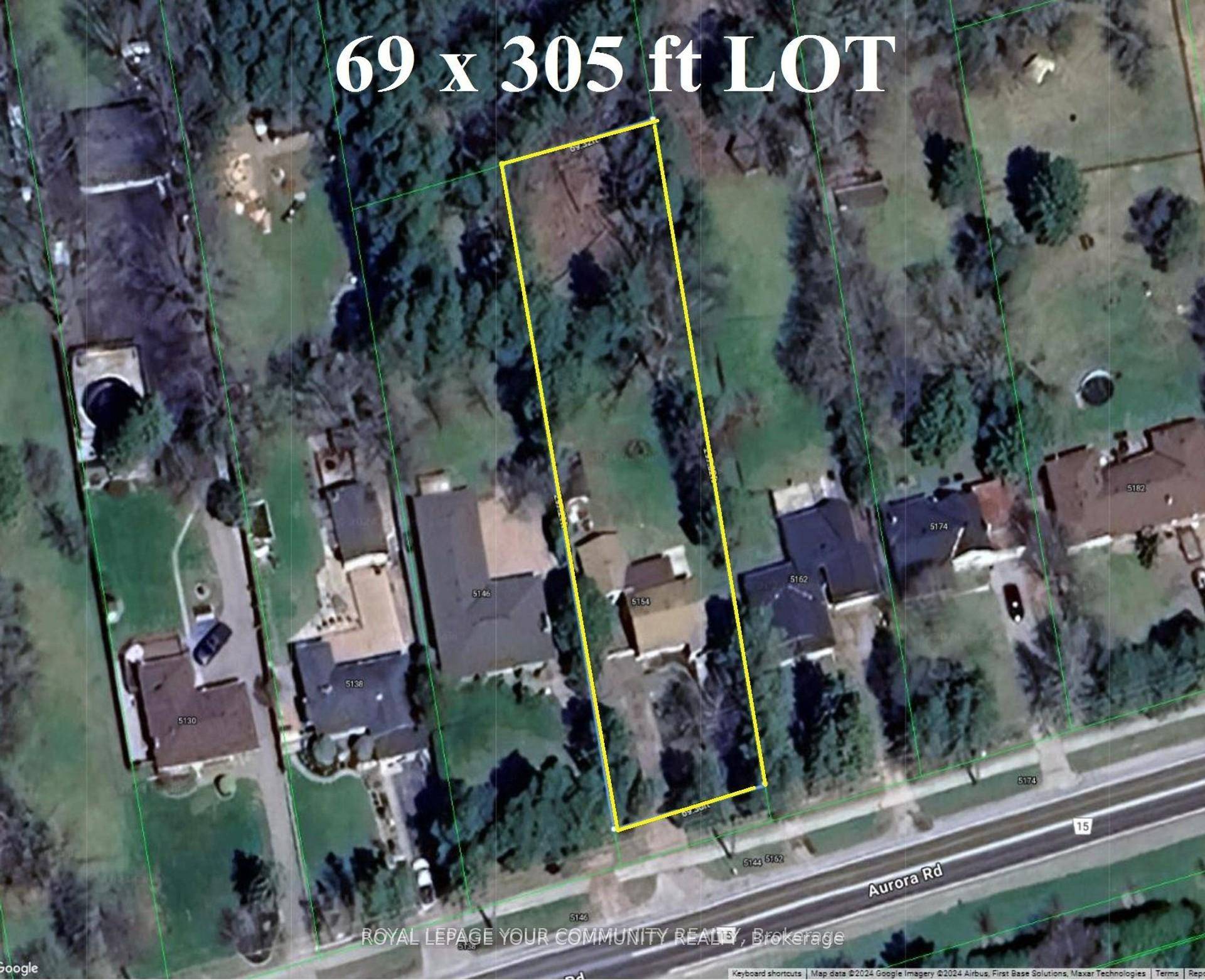 Almost 1 2 ACRE on Aurora Road, 69 x 305 ft HUGE LOT.
