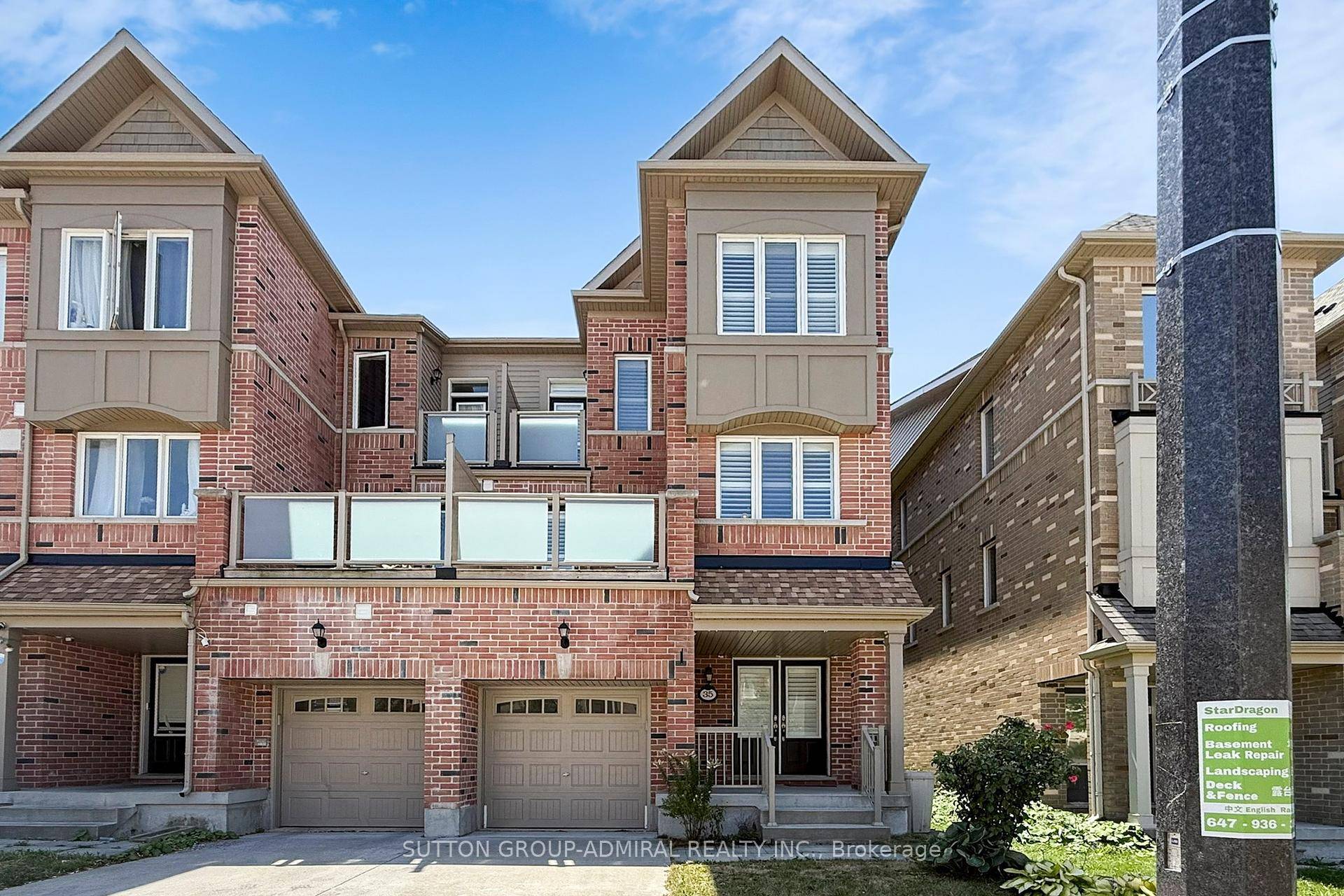 Stunning and Exclusive Freehold End Unit Townhome by Renowned Builder Monarch, Offering Generous, Luxurious Living Across All Levels.